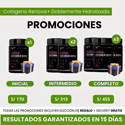 ✨ RENOVA+|Colágeno Doble Hidrolizado compra ahora y recibe regalo GRATIS🎁